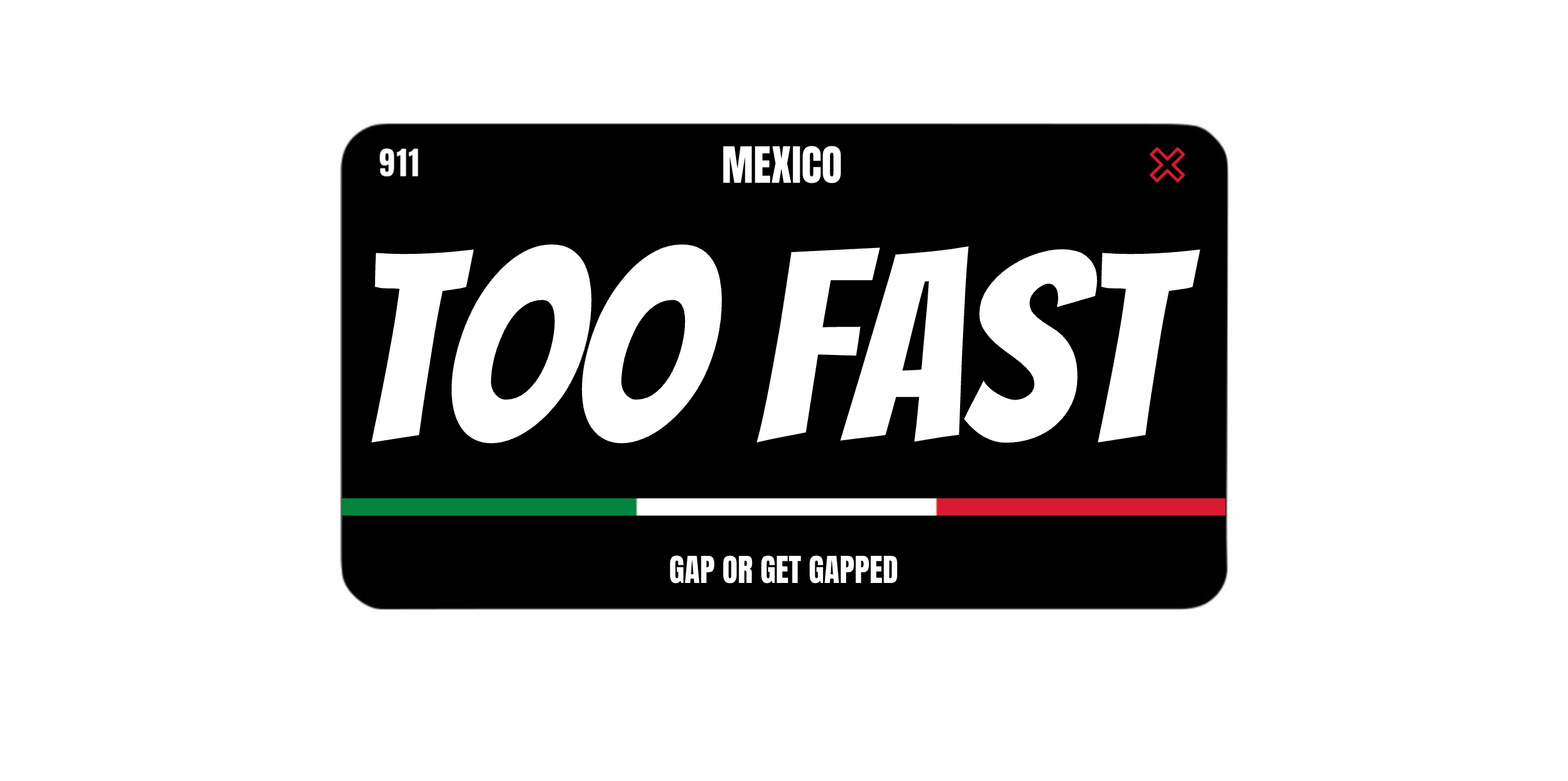 Too Fast Plate Cover